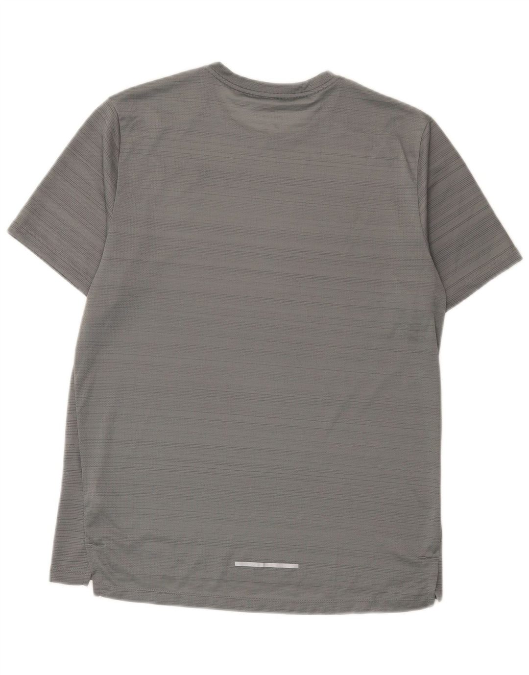 Camiseta masculina Nike Dri Fit Top cinza médio listrado poliéster