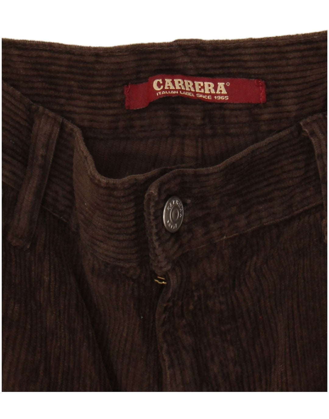 Calça masculina reta de veludo CARRERA W36 L29 marrom