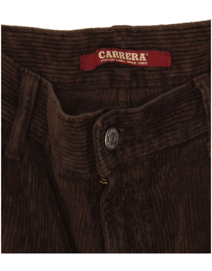 Calça masculina reta de veludo CARRERA W36 L29 marrom