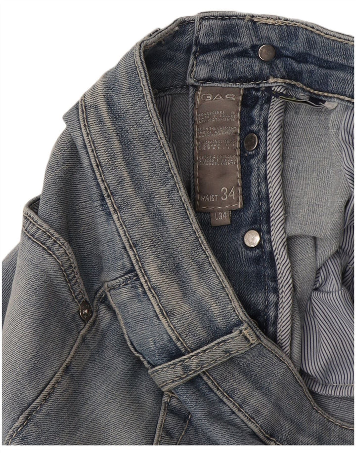 Gas Mens Slim Jeans W34 L34 Azul