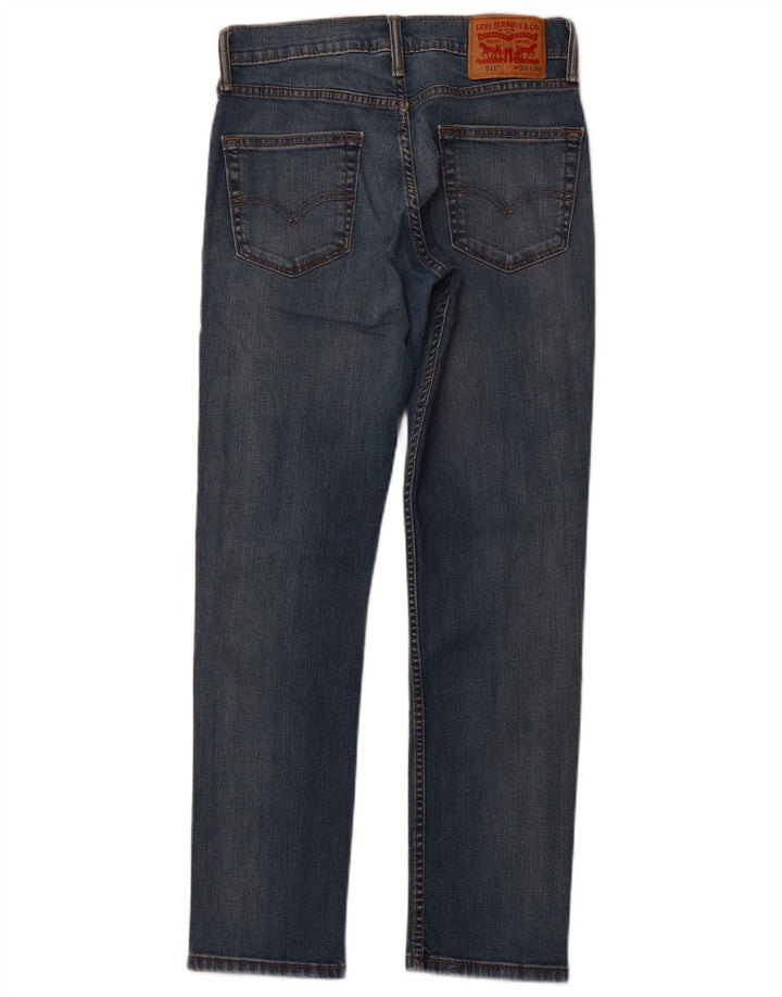 Levi's Masculino 511 Slim Jeans W30 L30 Azul Algodão