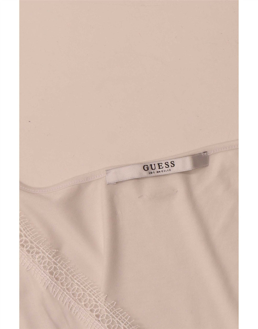 Blusa feminina sem mangas Guess UK 12 médio branco