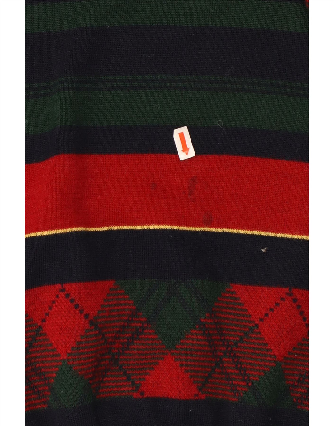 Suéter masculino CANDA com gola redonda, grande acrílico listrado multicolorido