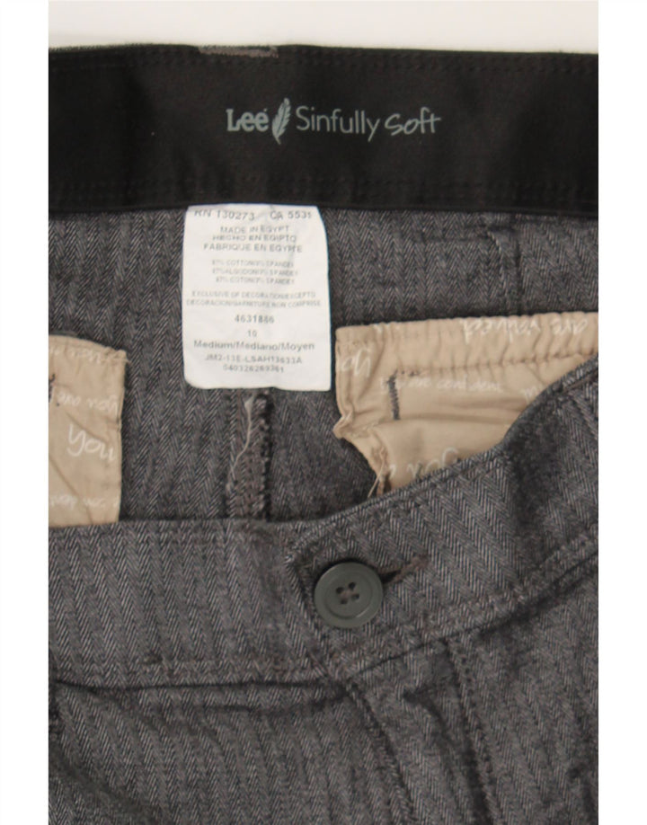 LEE Womens Straight Chino Trousers US 10 Large W32 L31 Grey Cotton Vintage Lee and Second-Hand Lee from Messina Hembry 