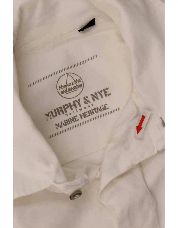 Camisa masculina de manga curta Murphy & Nye grande algodão branco