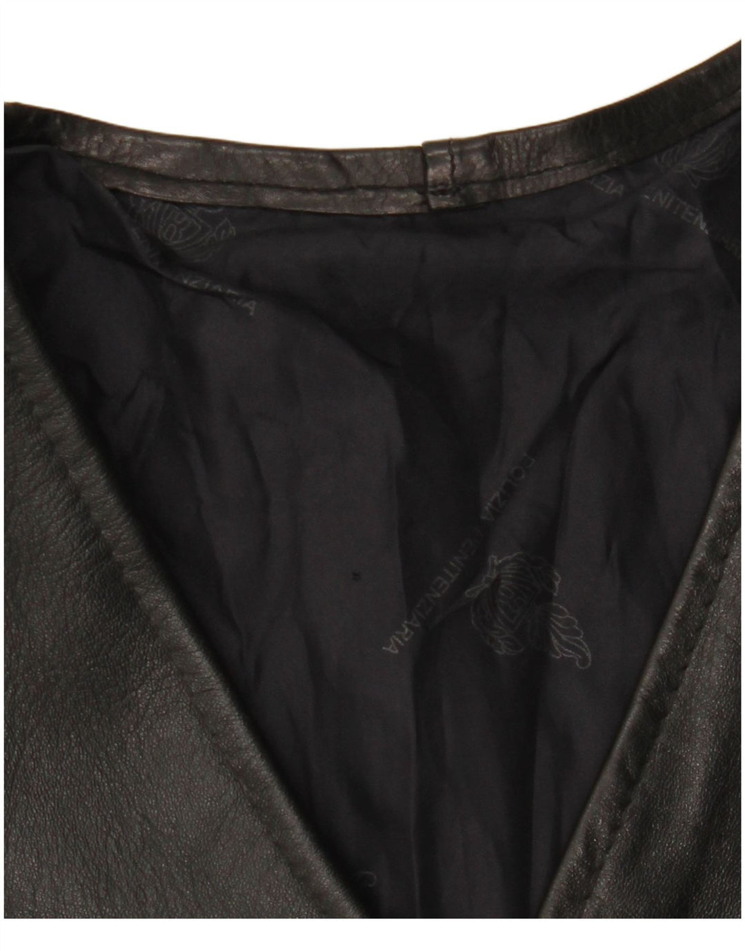 Colete de couro masculino VINTAGE UK 40 grande preto