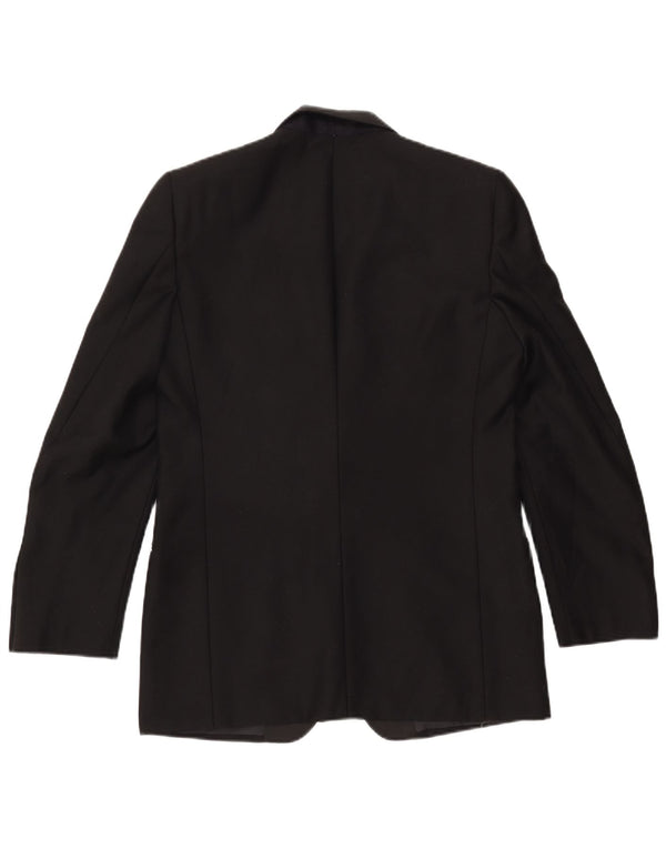 Jaqueta blazer masculina DEL MARE 1911 com 1 botão Reino Unido 38 médio preto