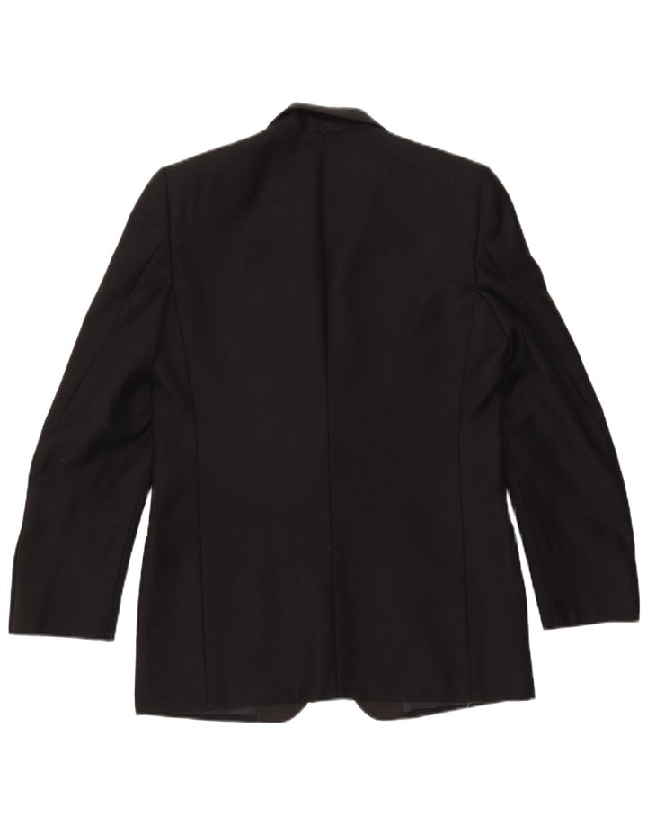 Jaqueta blazer masculina DEL MARE 1911 com 1 botão Reino Unido 38 médio preto