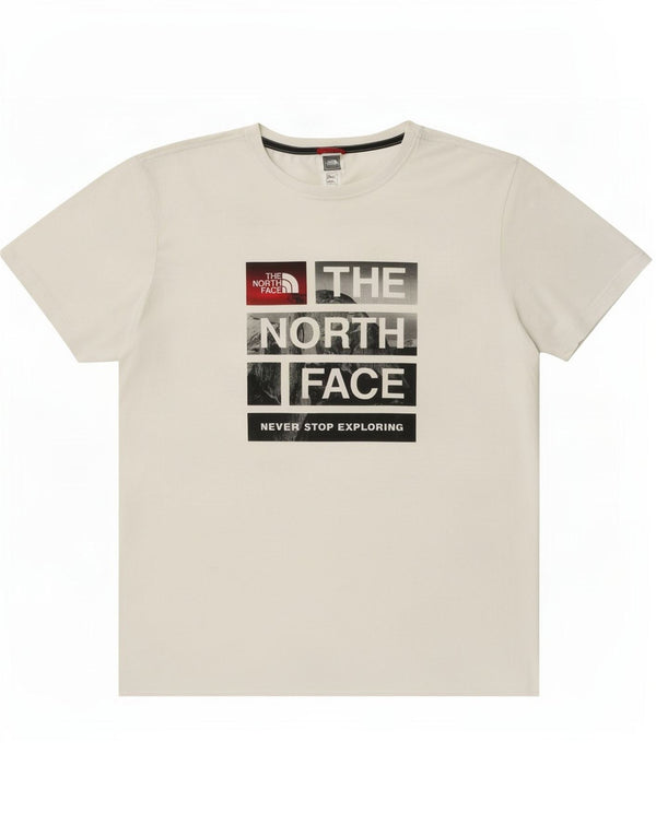 Camiseta gráfica masculina The North Face Top XL algodão branco