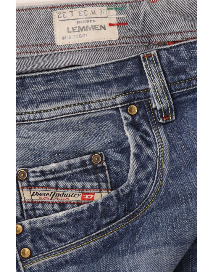 Diesel Mens Lemmen Bootcut Jeans W33 L32 Azul Algodão