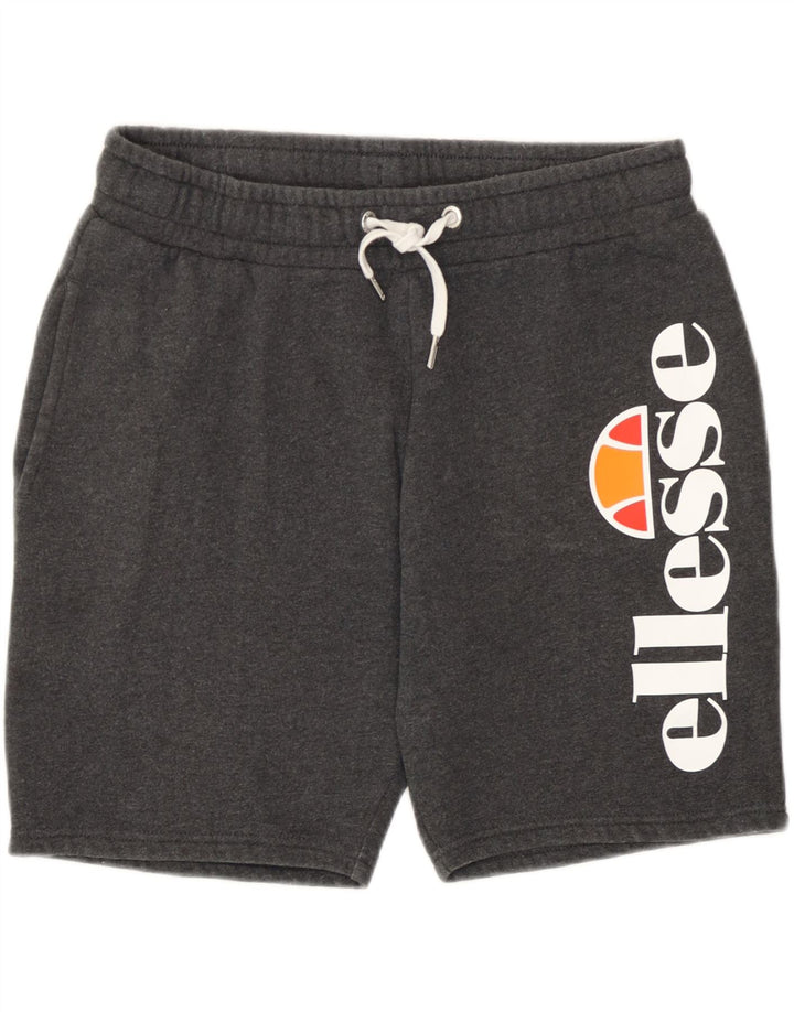 Shorts masculinos Ellesse Graphic Sport cinza médio algodão