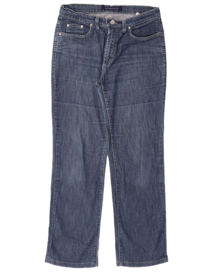 Jeans retos femininos TRUSSARDI W29 L28 algodão azul
