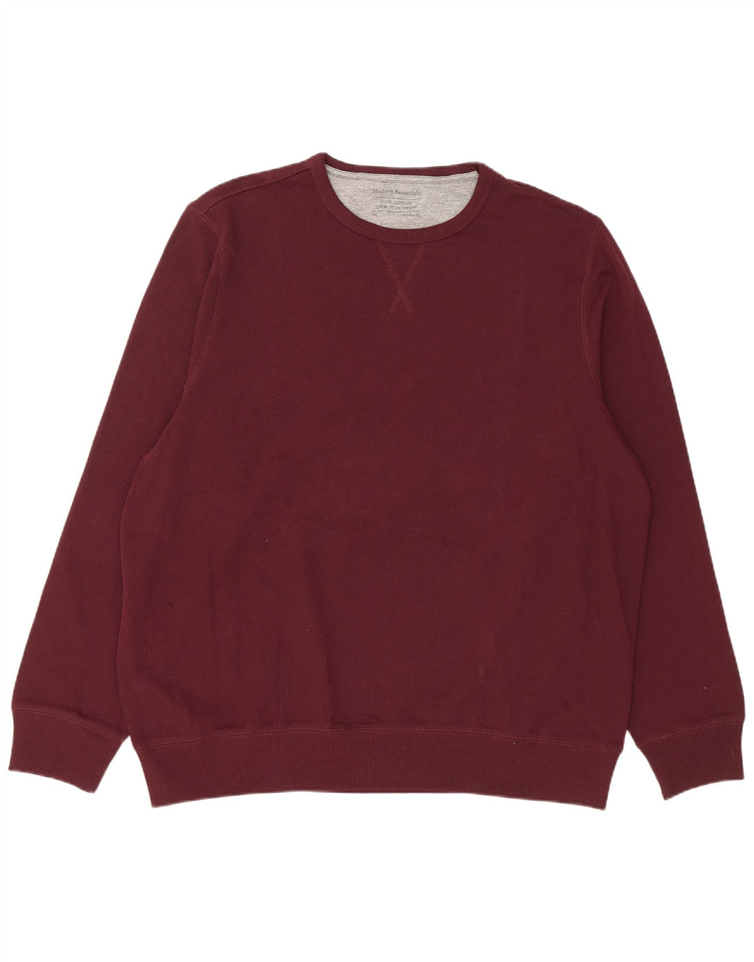 Suéter masculino Marks & Spencer de ajuste regular 2XL algodão Borgonha