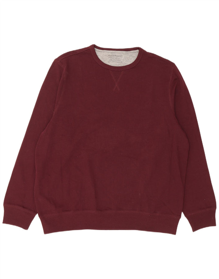 Suéter masculino Marks & Spencer de ajuste regular 2XL algodão Borgonha