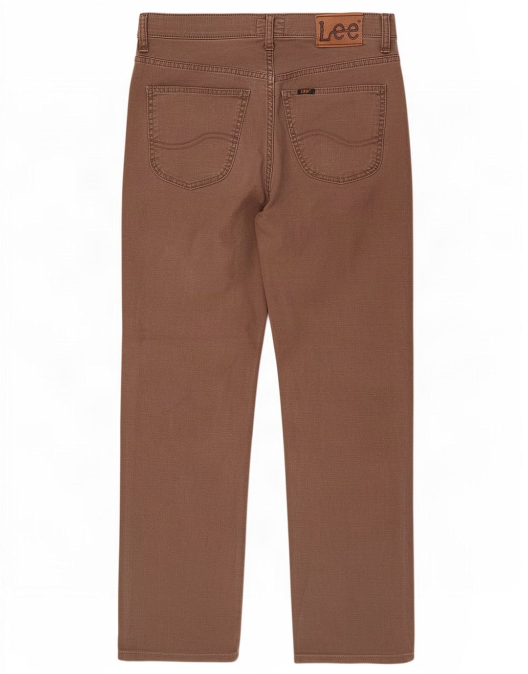 Lee Mens Straight Jeans W32 L34 Marrom Algodão