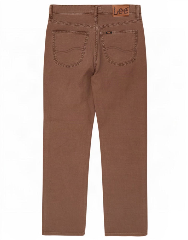 Lee Mens Straight Jeans W32 L34 Marrom Algodão