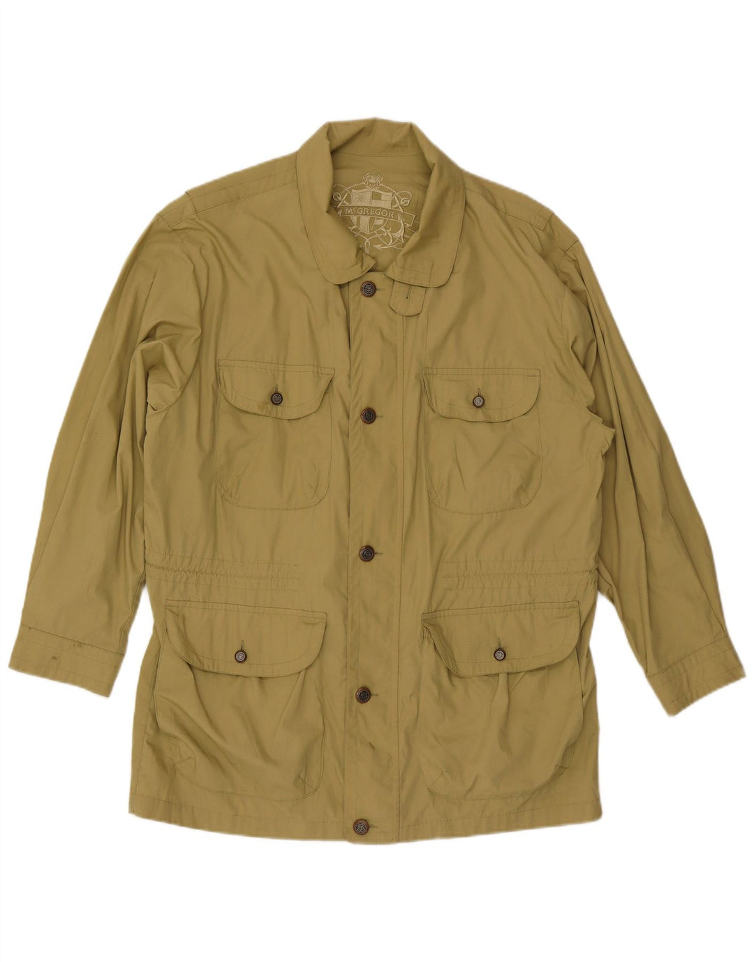 MCGREGOR Mens Utility Jacket IT 52 XL Khaki Polyester