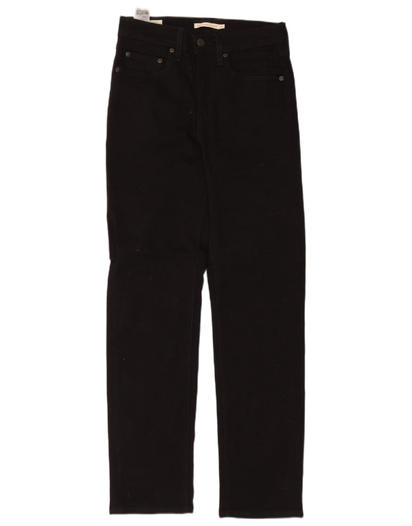Calça jeans feminina Levi's 724 High Rise Straight W27 L30 algodão preto