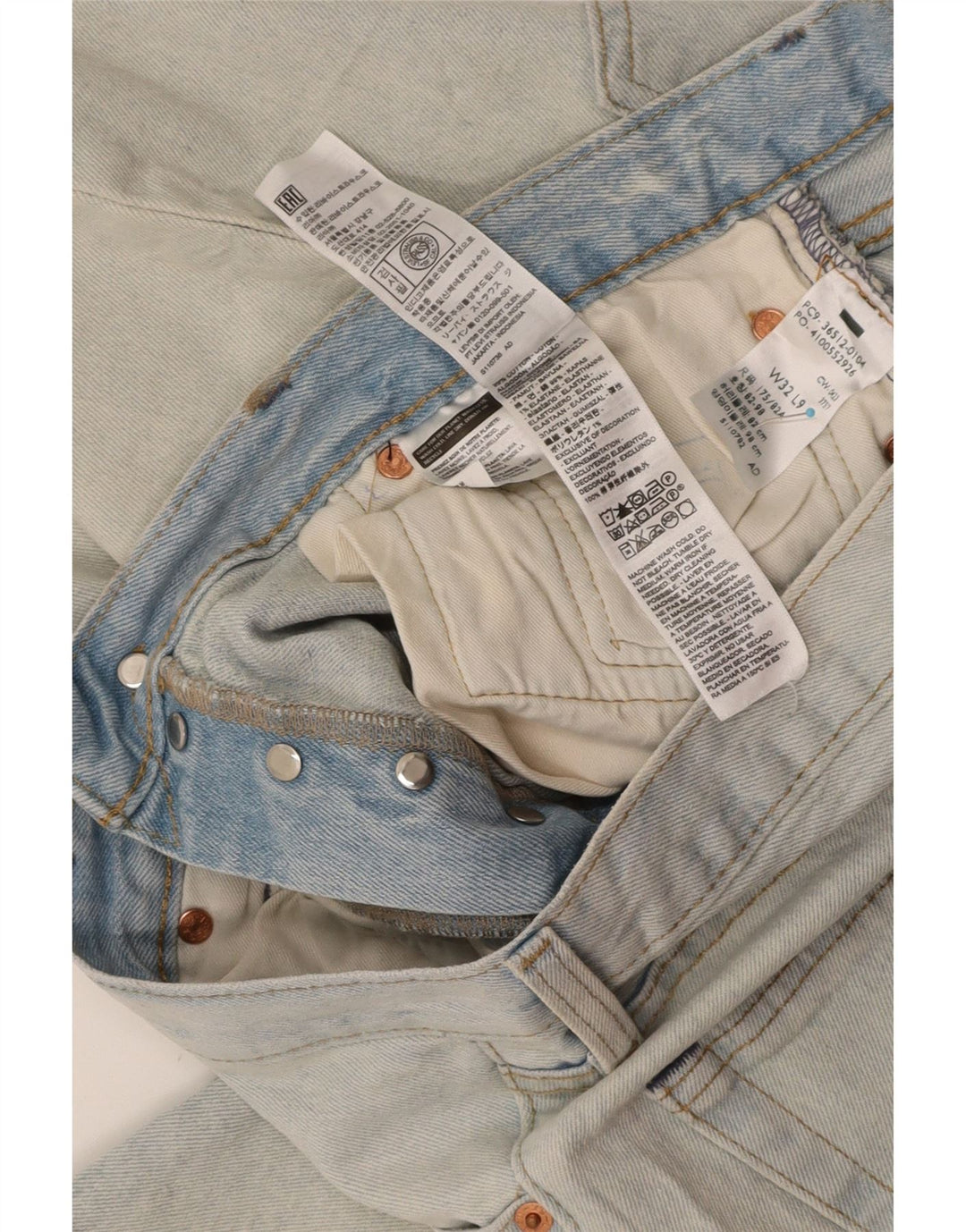 LEVI'S Masculino 501 Shorts Jeans W32 Médio Azul Algodão