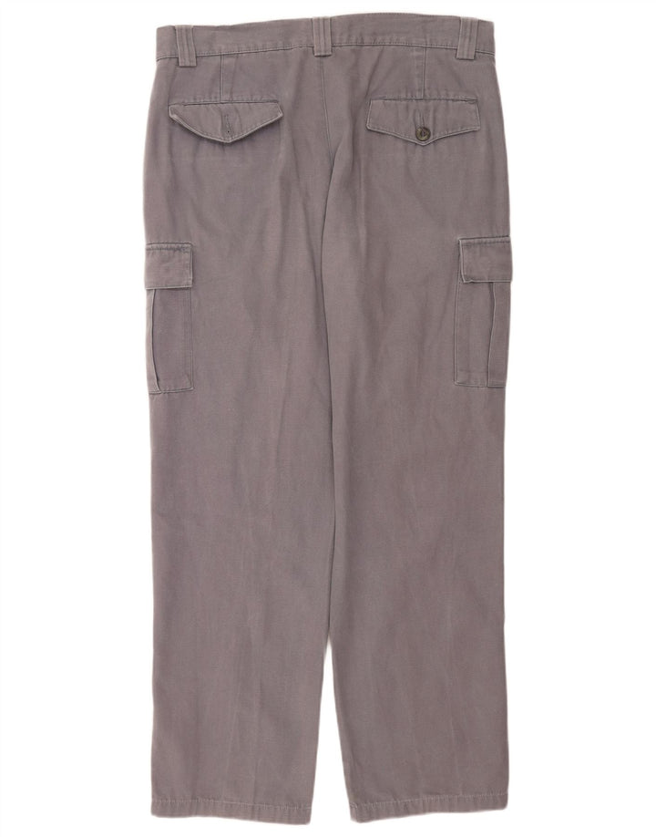 Calças cargo retas masculinas Rifle W36 L34 algodão cinza