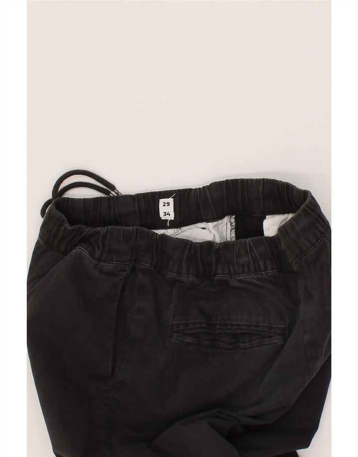 JACK & JONES Mens Joggers Casual Trousers W29 L30 Black Cotton Vintage Jack & Jones and Second-Hand Jack & Jones from Messina Hembry 