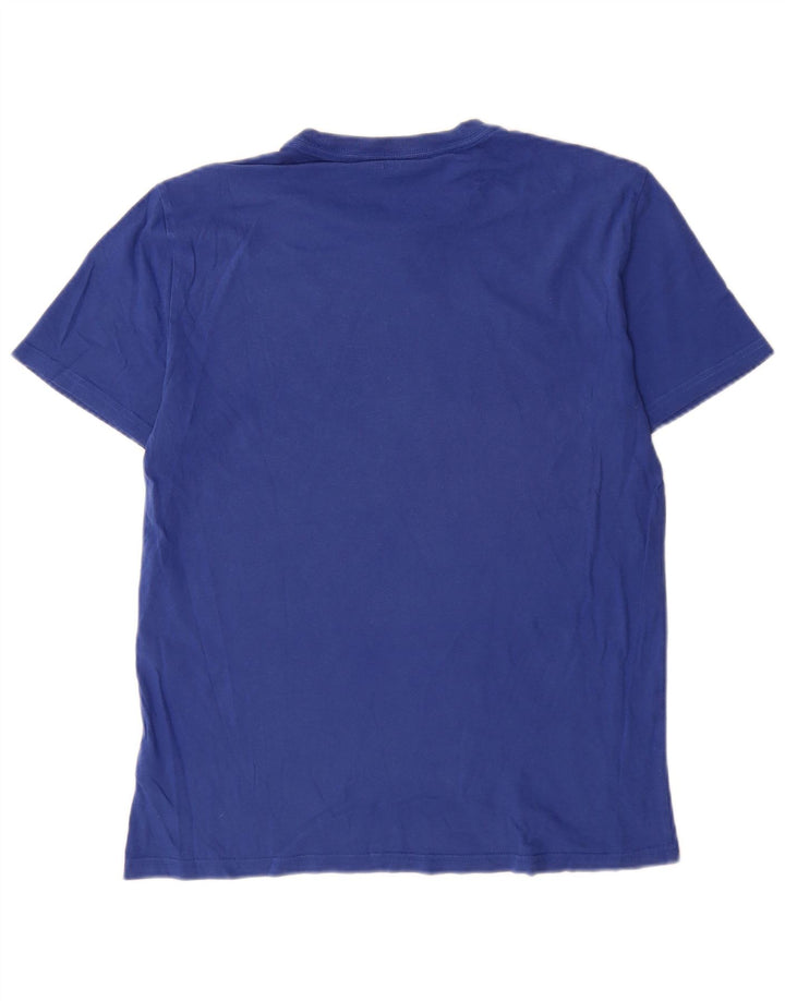 Calvin Klein Jeans Camiseta masculina gráfica Top médio algodão azul