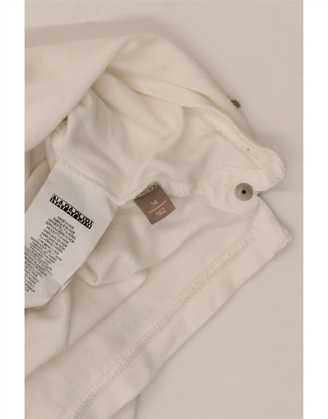 NAPAPIJRI Boys Polo Shirt 13-14 Years White Cotton Vintage Napapijri and Second-Hand Napapijri from Messina Hembry 