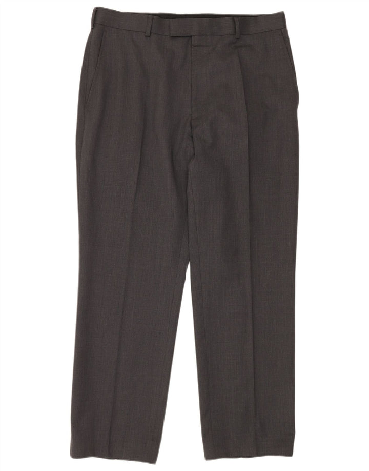 Terno masculino Ted Baker Stretch 2 botões 2 peças Reino Unido 42 XL W36 L30 lã cinza