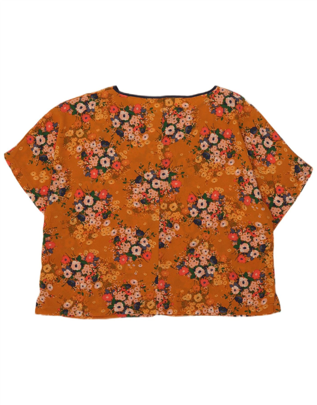 Blusa oversized feminina Marks & Spencer Reino Unido 18 XL laranja floral