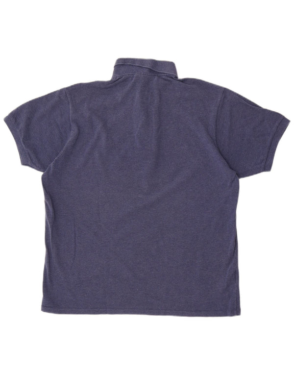 Camisa polo masculina Lacoste Classic Fit tamanho 5 grande algodão azul