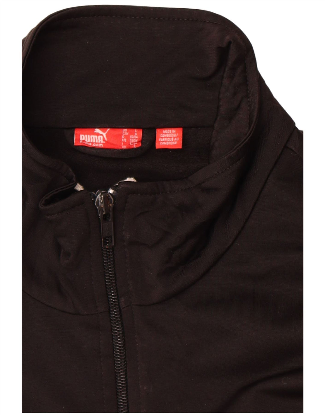 Puma Mens Graphic Tracksuit Top Jacket Grande Preto Listrado Poliéster Esportes