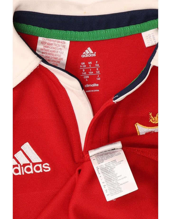 ADIDAS Boys Australia 2013 Graphic Polo Shirt 9-10 Years Vermelho Poliéster