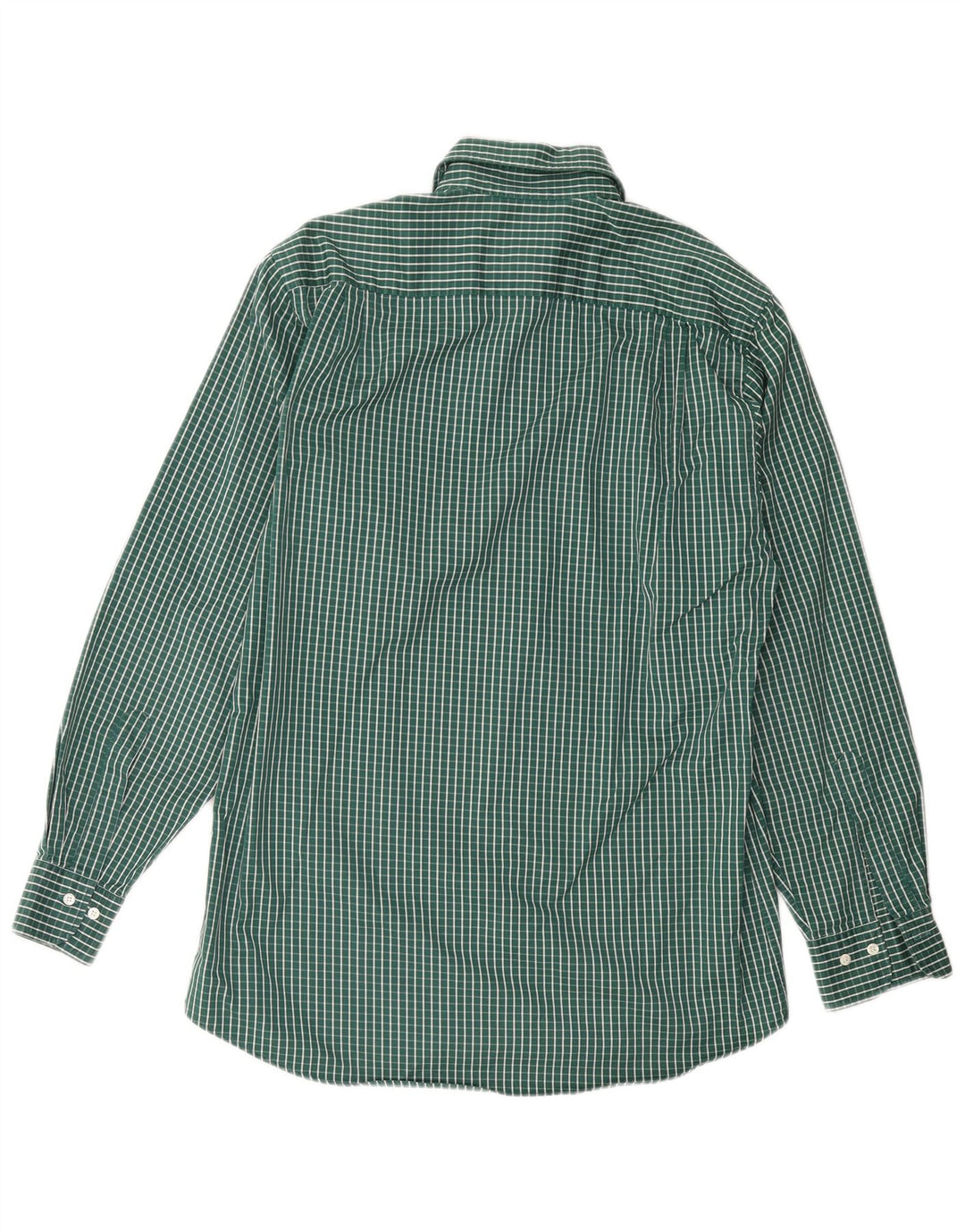 Camisa masculina HUGO BOSS tamanho 38 algodão guingão verde médio