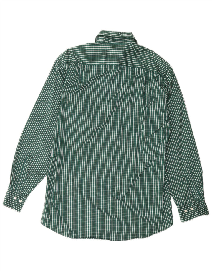 Camisa masculina HUGO BOSS tamanho 38 algodão guingão verde médio