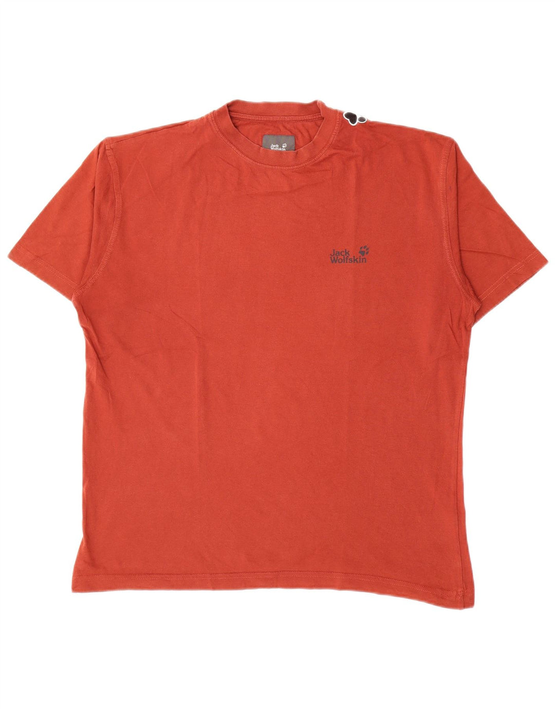 Camiseta gráfica masculina Jack Wolfskin Top médio algodão vermelho