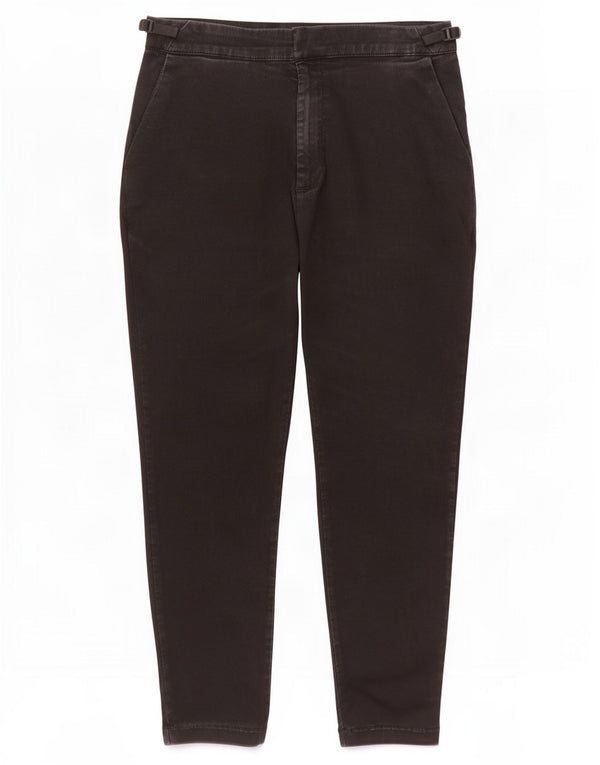 Zara Calça feminina cortada cônica grande W32 L24 preta