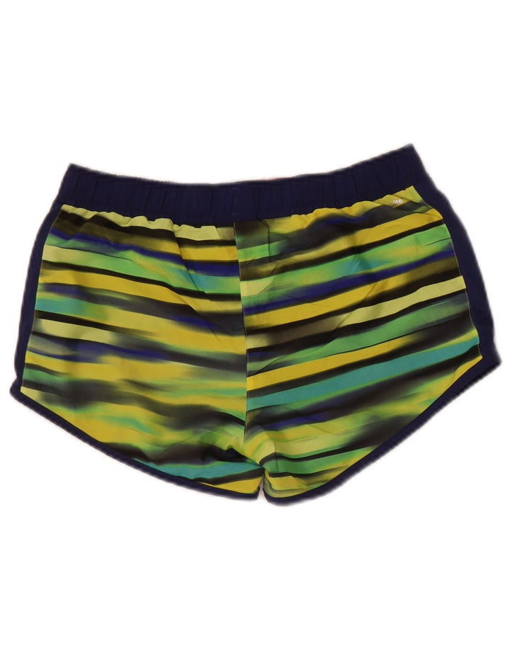Shorts esportivos masculinos Adidas 11-12 anos poliéster listrado multicolorido