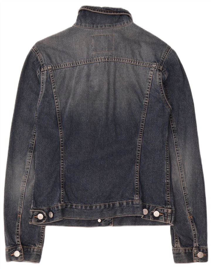 Jaqueta jeans feminina Sisley UK 6 XS azul algodão
