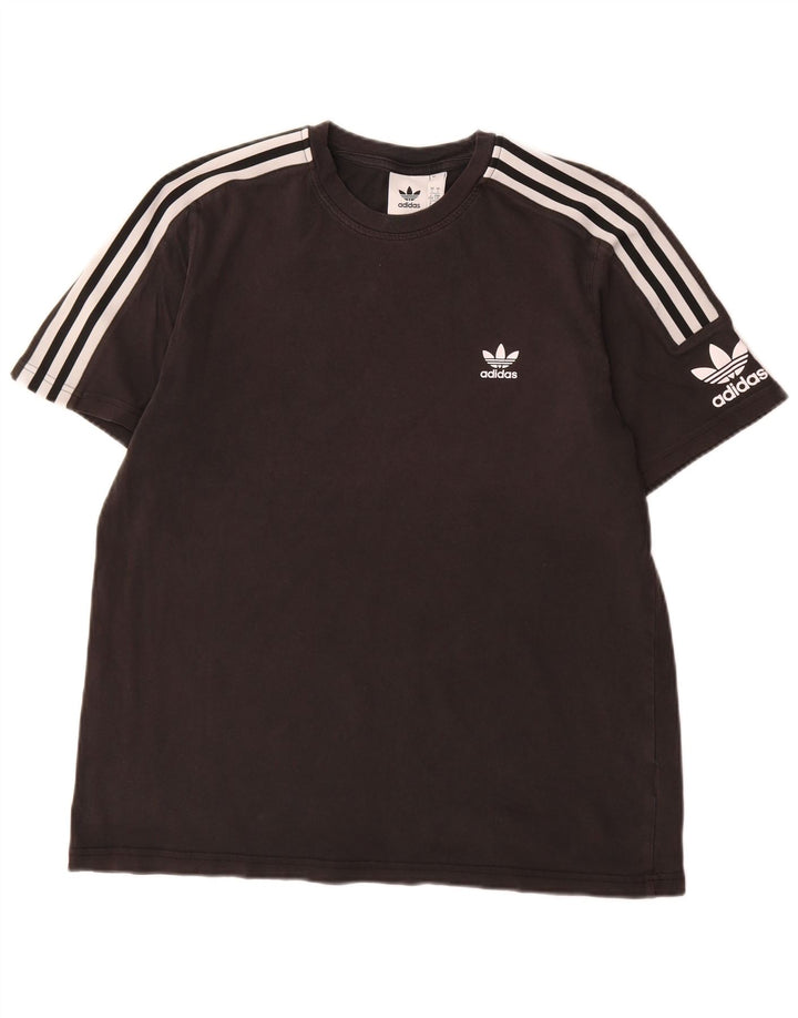 Camiseta masculina Adidas grande algodão preto