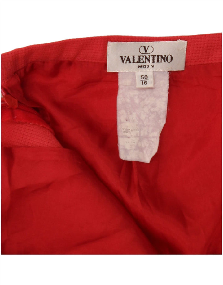 Saia reta Miss V feminina VALENTINO IT 50 XL W36 vermelha