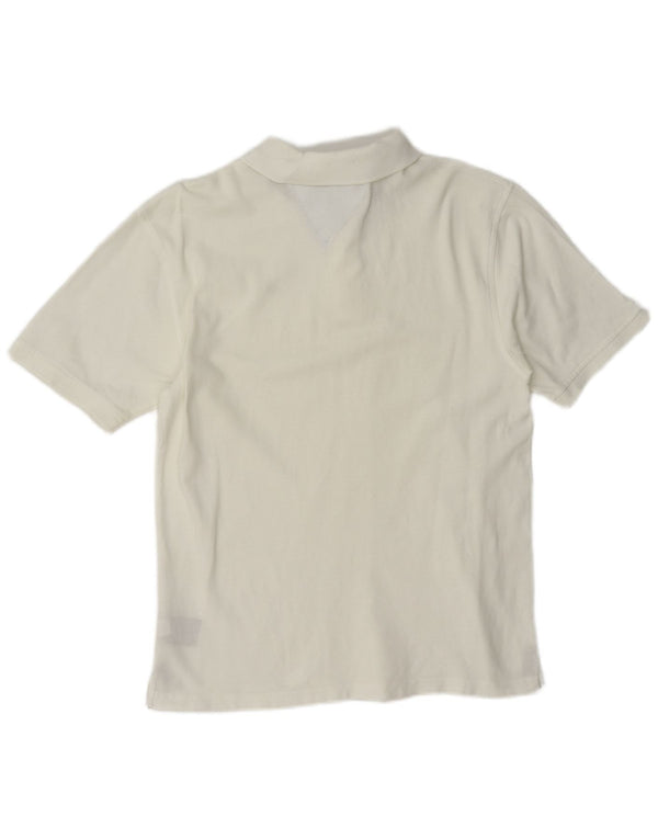 Camisa polo masculina Tommy Hilfiger 12-13 anos grande algodão branco