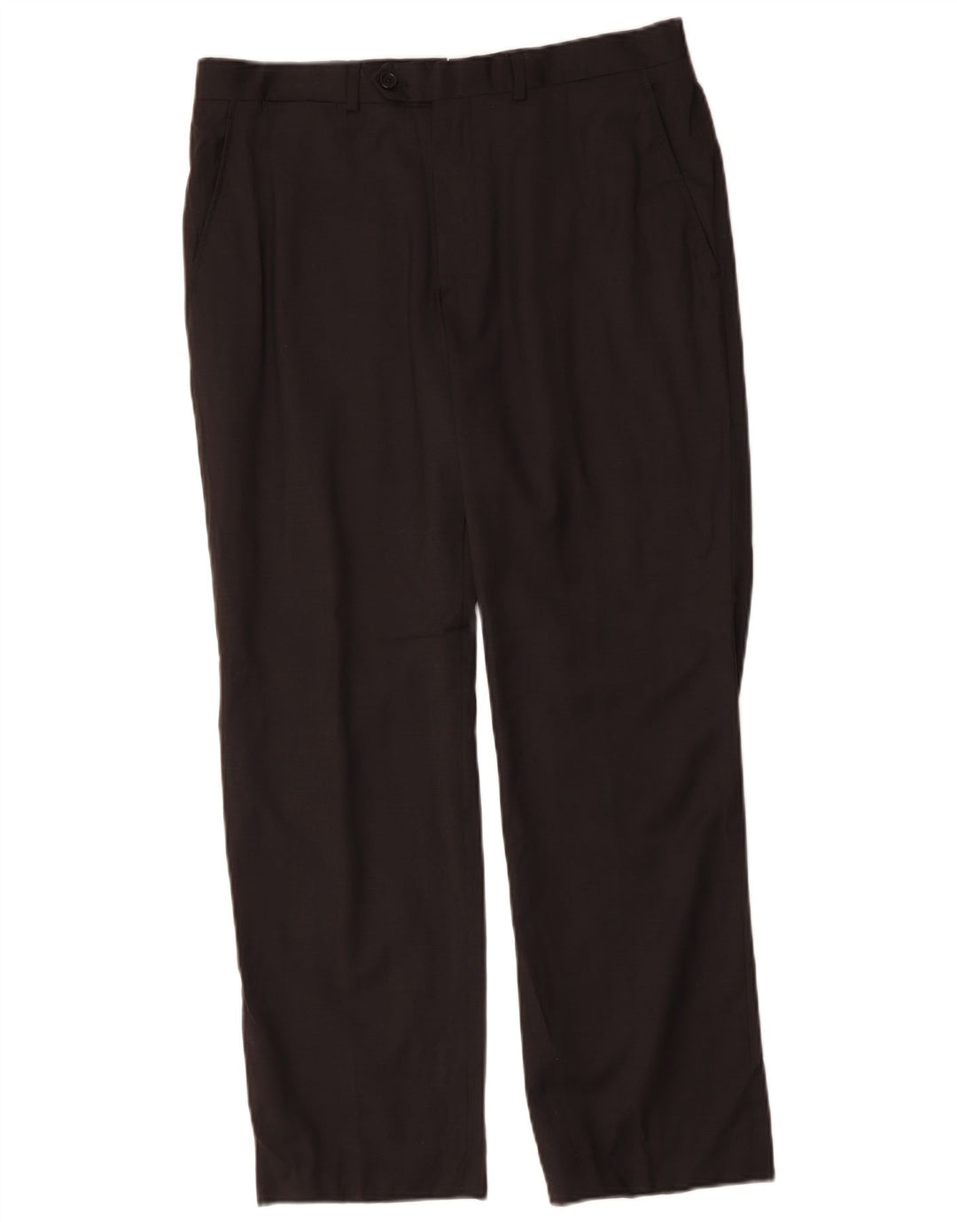 Calça masculina reta MASSIMO DUTTI UE 42 grande W32 L32 lã preta