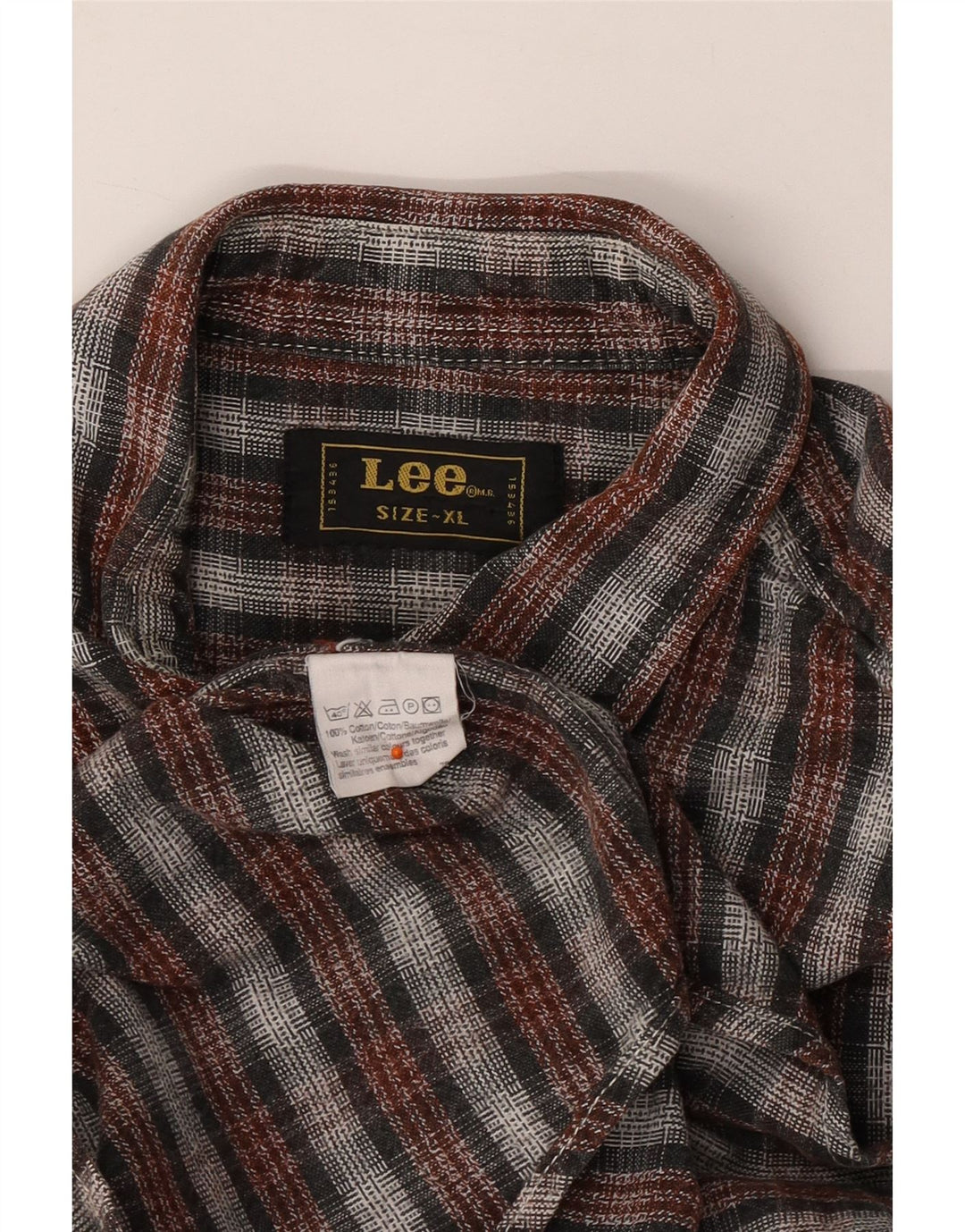 Camisa masculina de flanela LEE XL algodão xadrez Borgonha