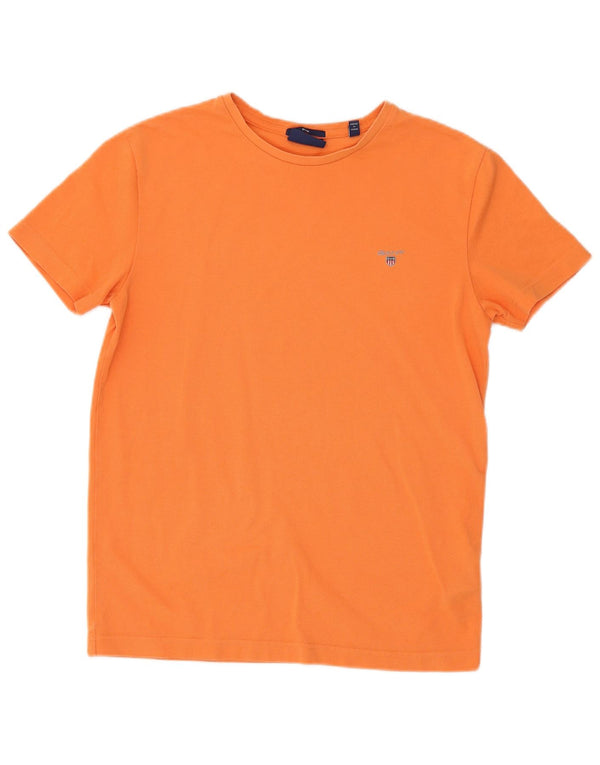 Camiseta masculina Gant Slim Fit Top Médio Algodão Laranja