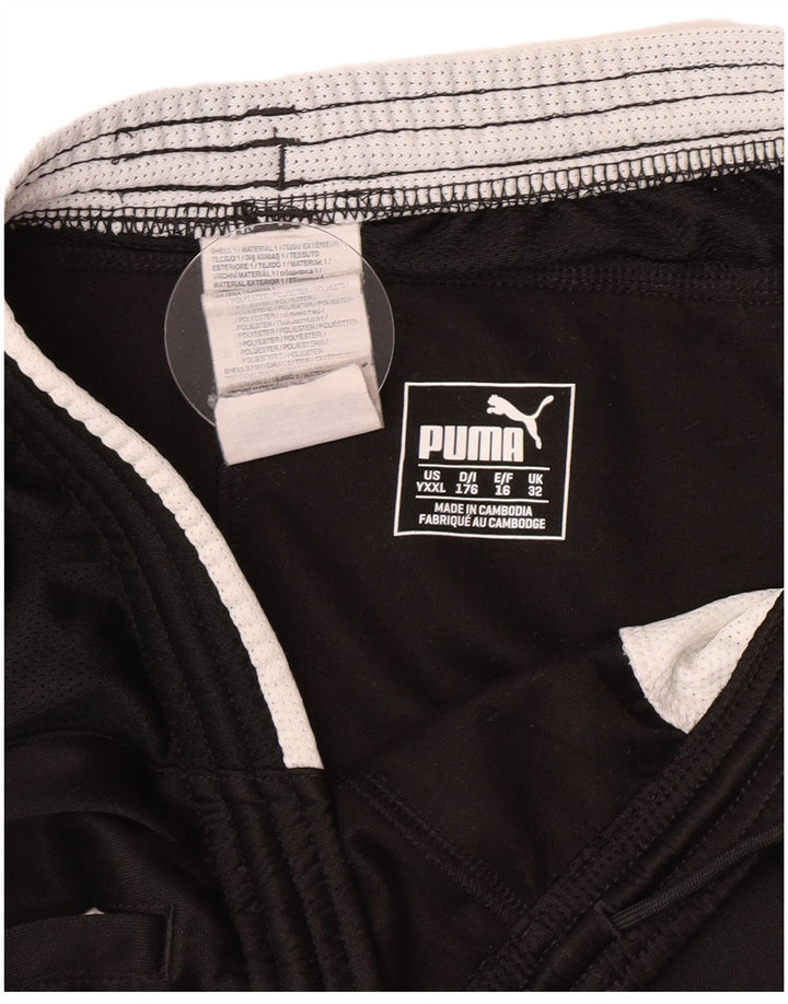 Shorts esportivos Puma meninos 15-16 anos preto poliéster