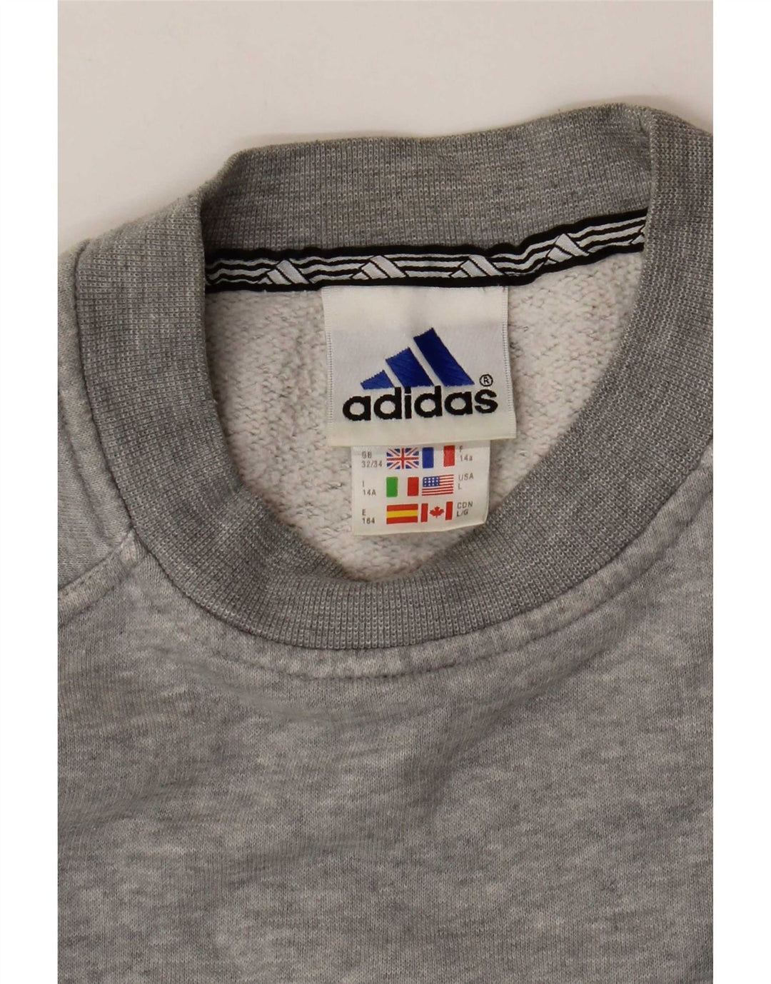Suéter Adidas Menino 13-14 Anos Cinza Algodão
