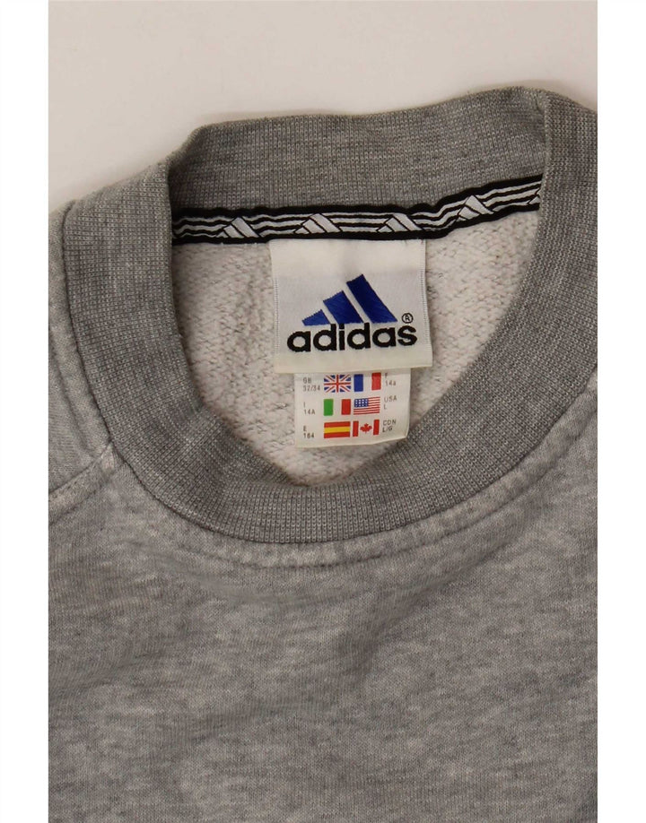 Suéter Adidas Menino 13-14 Anos Cinza Algodão