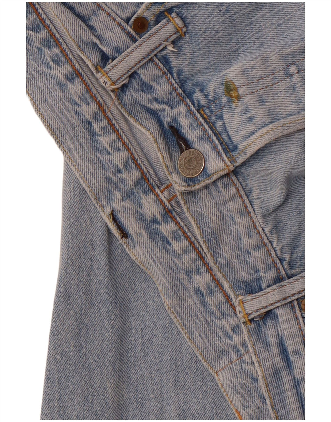 LEVI'S Masculino 501 Straight Jeans W36 L27 Azul Algodão