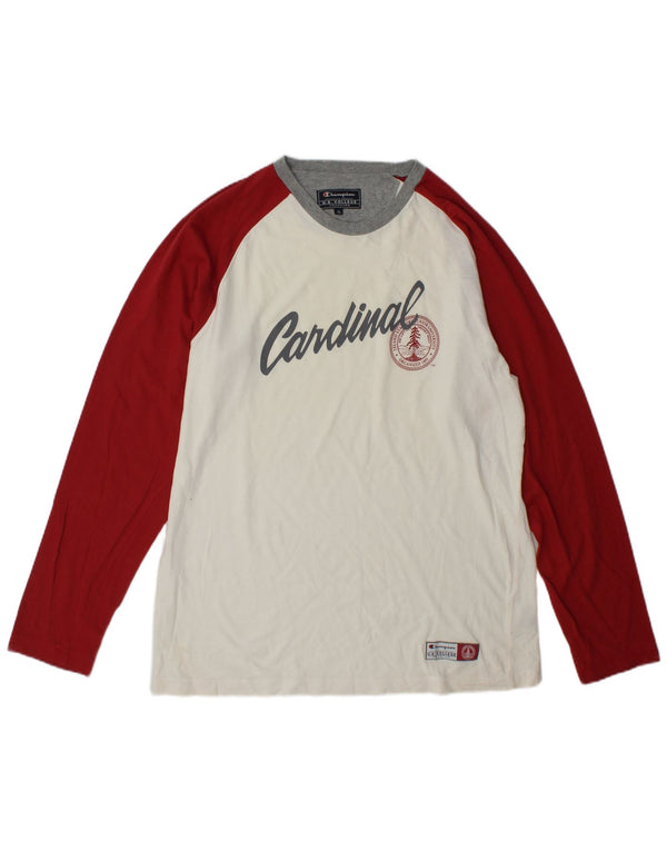 Campeão Mens St. Louis Cardinals Gráfico Top Manga Longa XL Branco