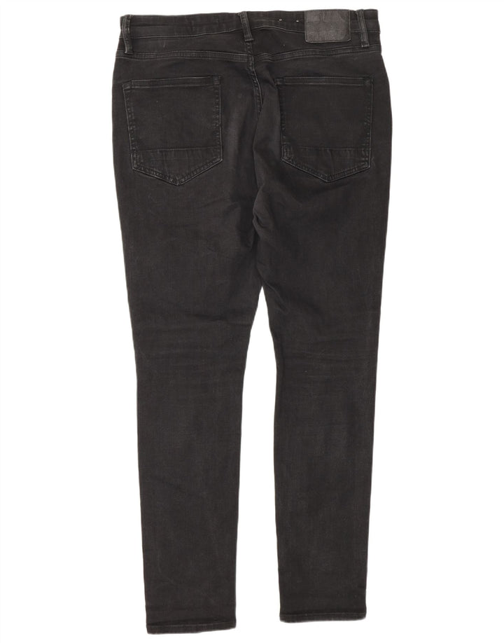 All Saints Masculino Ronnie Slim Jeans W36 L30 Algodão Preto